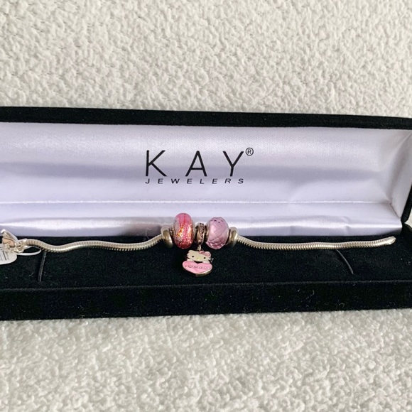 Kay’s Jewelers Sanrio Hello Kitty Charm Bracelet Sterling Silver - Picture 6 of 8
